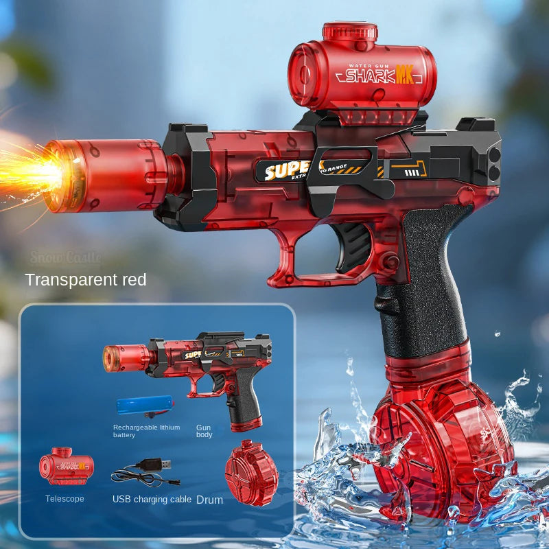 New Electric Water Gun With light Sprays Flame Effect.